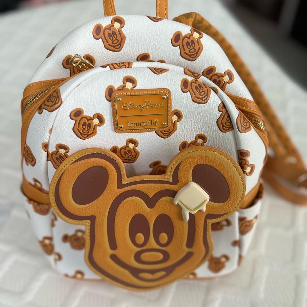 Loungefly Disney Mickey Mouse Backpack - White and Tan